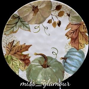 GRACE TEAWARE Potter’s Studio CERAMICS BOTANICAL PUMPKIN 10.75" DINNER PLATES